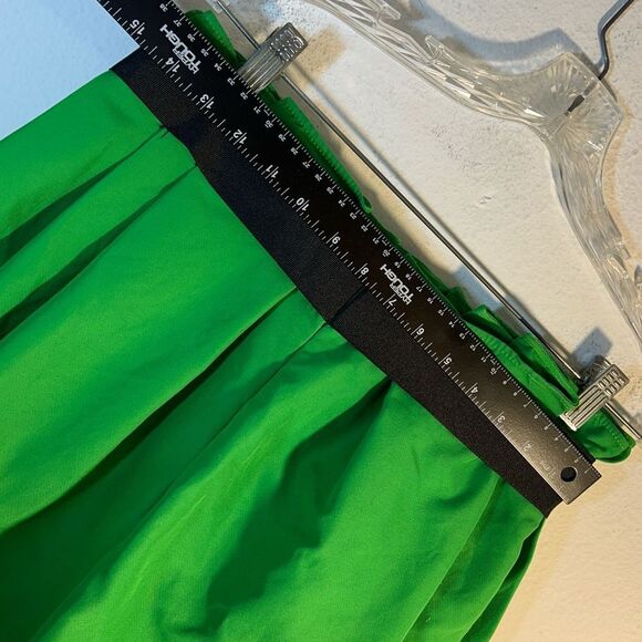 Emilio Pucci ladies midi skirt Kelly green black 8 pleated elegant modest - Picture 12 of 16